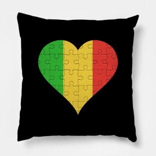 Malian Jigsaw Puzzle Heart Design - Gift for Malian With Mali Roots Pillow