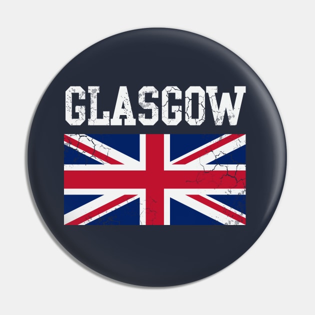 Glasgow England United Kingdom Union Jack Pin by E