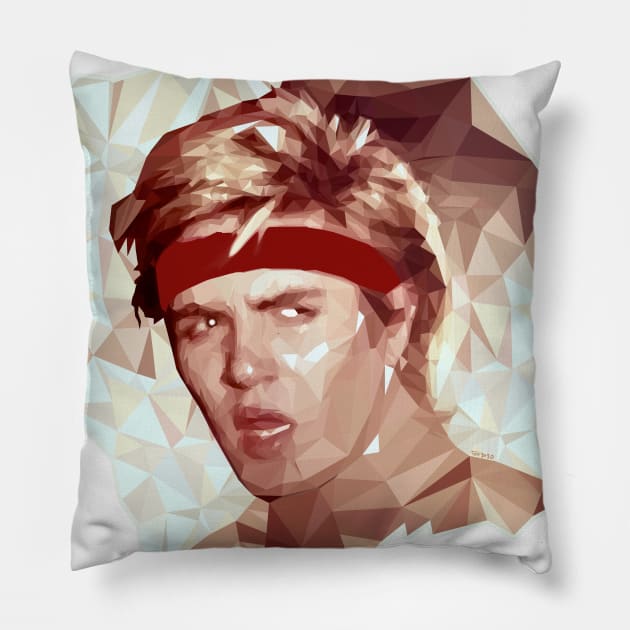 Simon Le Bon from Duran Duran Pillow by So Red The Poppy