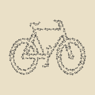 The Bike - Conceptual Art Bicycle with Arrows T-Shirt