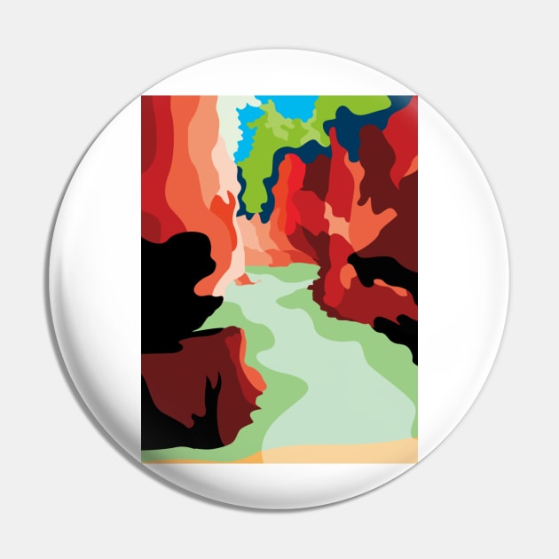 Red valley Pin by Imordinary