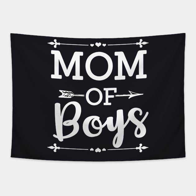 Mom of Boys Tapestry by MaikaeferDesign