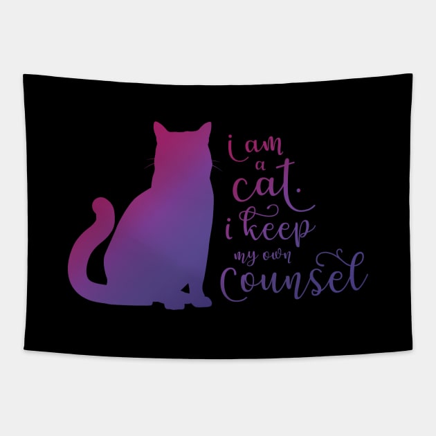 I am a cat, I keep my own counsel Tapestry by Yue