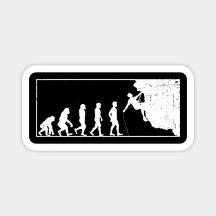 Rock Climbing Evolution Silhouette Magnet