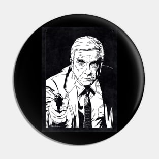 FRANK DREBIN - The Naked Gun (Black and White) Pin