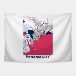 Panama City - Panama MilkTea City Map Tapestry