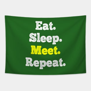 Eat Sleep Meet Repeat Tapestry