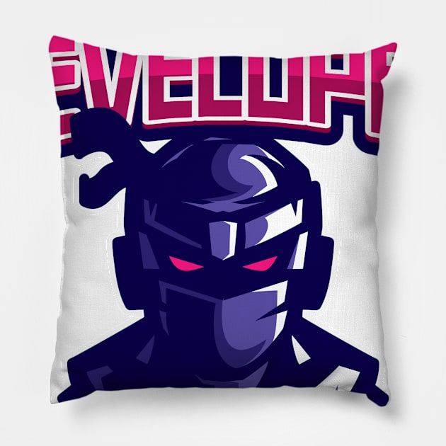 Ninja Web Developer Pillow by ArtDesignDE