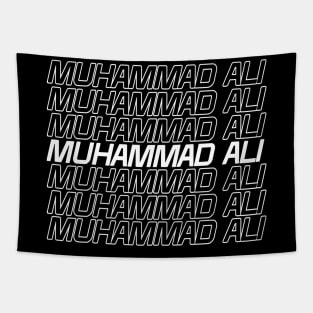 White Ali text Tapestry