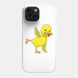 Duck at Yoga Stretching exercise Phone Case