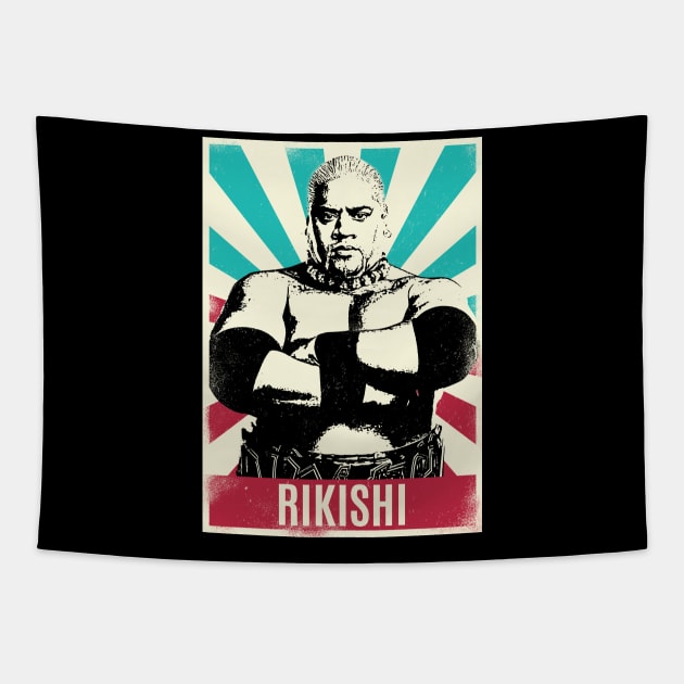 Vintage Retro Rikishi Tapestry by Bengkel Band