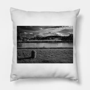 Dramatic clouds over the Göta Canal in Sweden Pillow