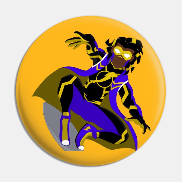 Static Shock Redesign Pin by Visions_live