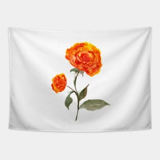 Orange Roses Tapestry