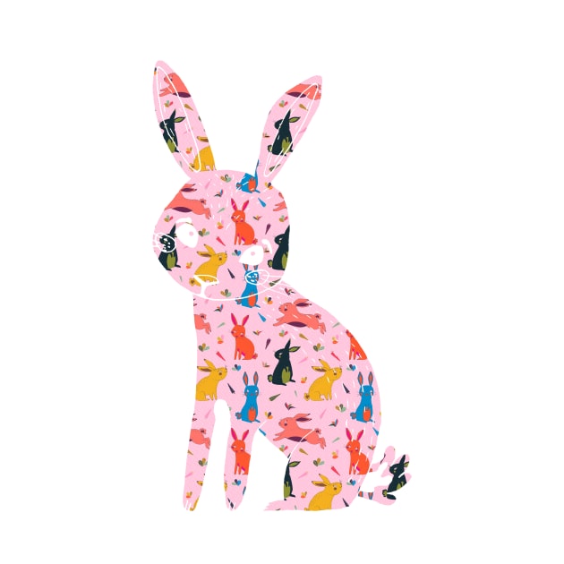 Bunny Hop: A Delightful Pattern of Playful Bunnies by cesartorresart