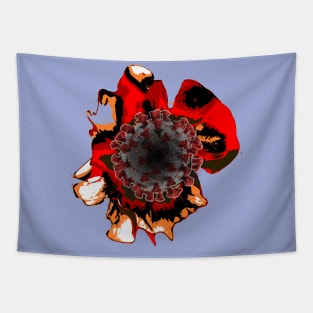 black flower Tapestry