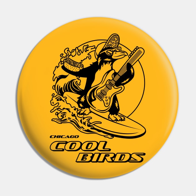Chicago Cool Birds Pin by Hey Riddle Riddle