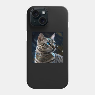 Royal Silver Bengal Cat Phone Case