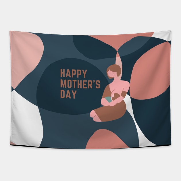 Happy First Mothers Day Tapestry by Rowalyn Keith
