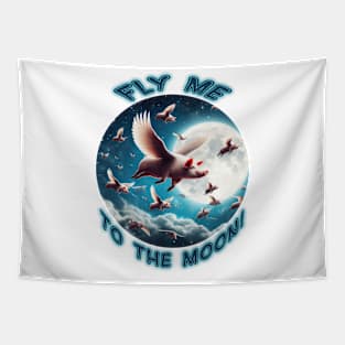 Fly Me To The Moon! Tapestry