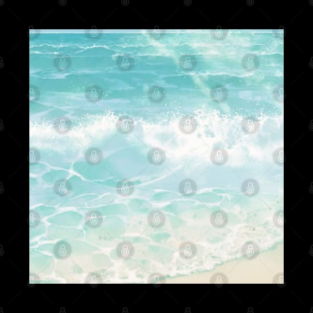 Crashing Waves Blue Sea Beautiful Fresh Summer Vibes by Trippycollage