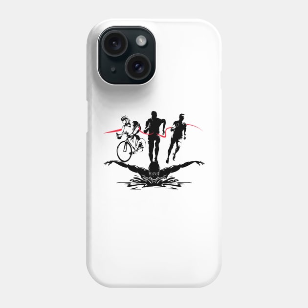 Triathlon Finisher / swim / bike / run Phone Case by Wine4ndMilk