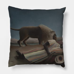 The Sleeping Gypsy by Henri Rousseau Pillow