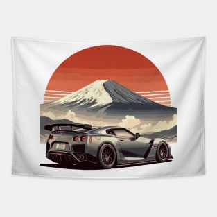 Car Lover Japan Fuji Mountain Tapestry