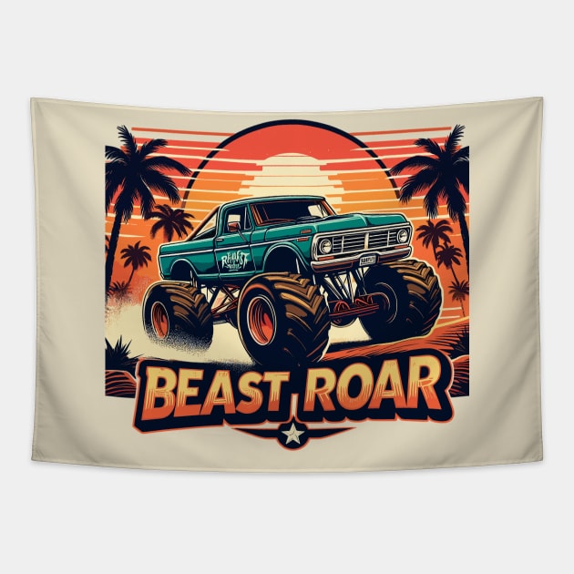 Monster Truck Tapestry by Vehicles-Art