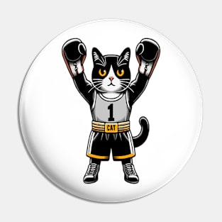 funny boxing cat boxe boys kids Pin