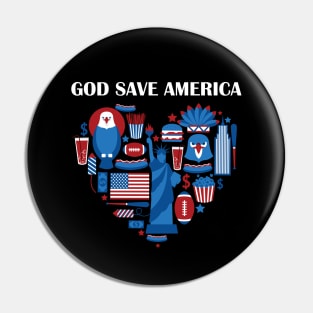 God Save America Pin