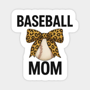 Baseball - Coquette - Bow - Women - Girls - Baseball - Cheer - Mom - Mama Magnet