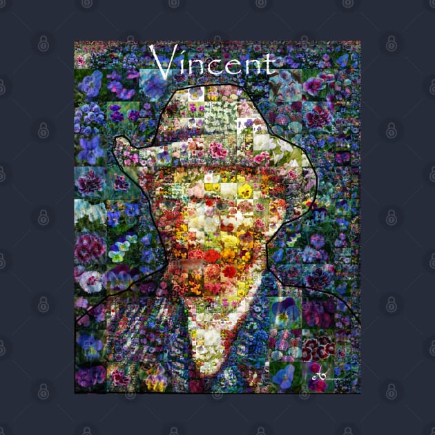 Vincent van Gogh Flower Mosaic of the great Master by Symbolsandsigns