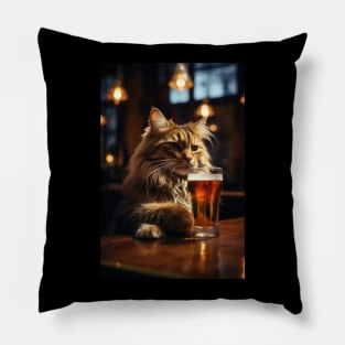 The Original Beer Cat II Pillow