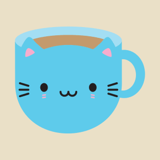 Kawaii Cat Cup of Tea T-Shirt