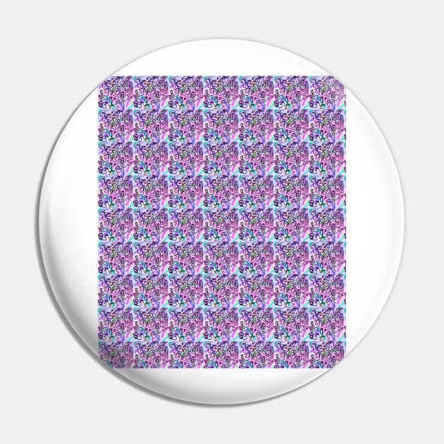 Abstract faces blue pink Pin by cmxcrunch