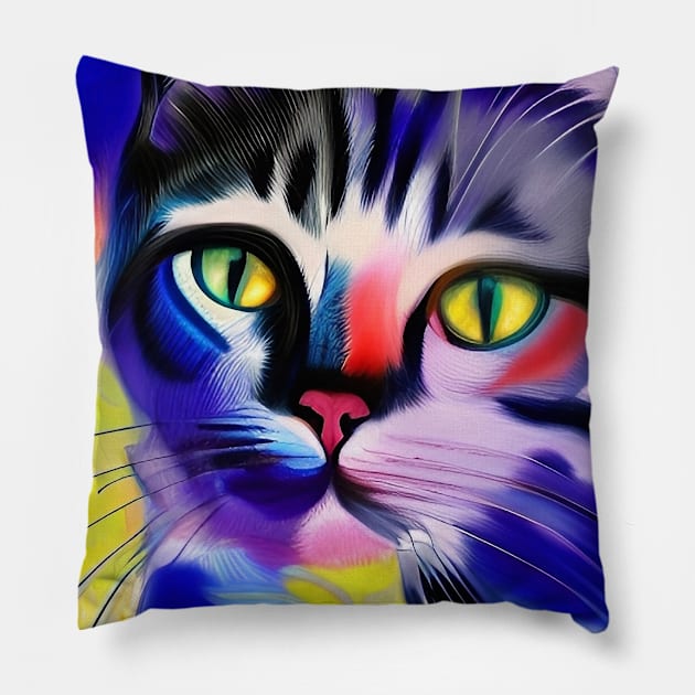 Cat portrait Pillow by rolffimages