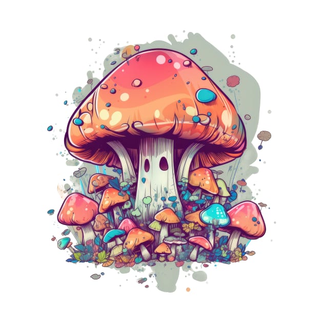 Mushroom Fun Room by JensenArtCo