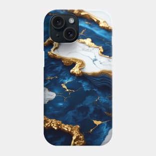 Liquid indigo marble Phone Case