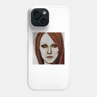 Face of Julianne Moore Phone Case