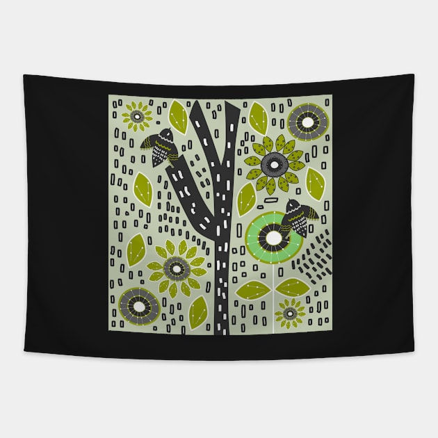 Bird wonderland Tapestry by cocodes