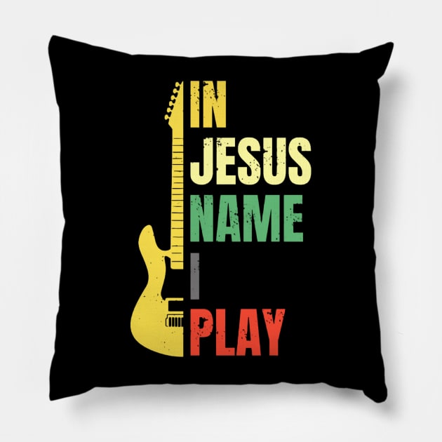 Bass Player In Jesus I Play Pillow by Che Tam CHIPS