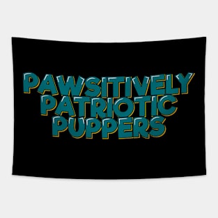 Pawsitively Patriotic Lettering Design Tapestry