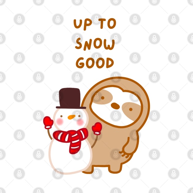 Up to Snow Good Snowman Sloth by theslothinme