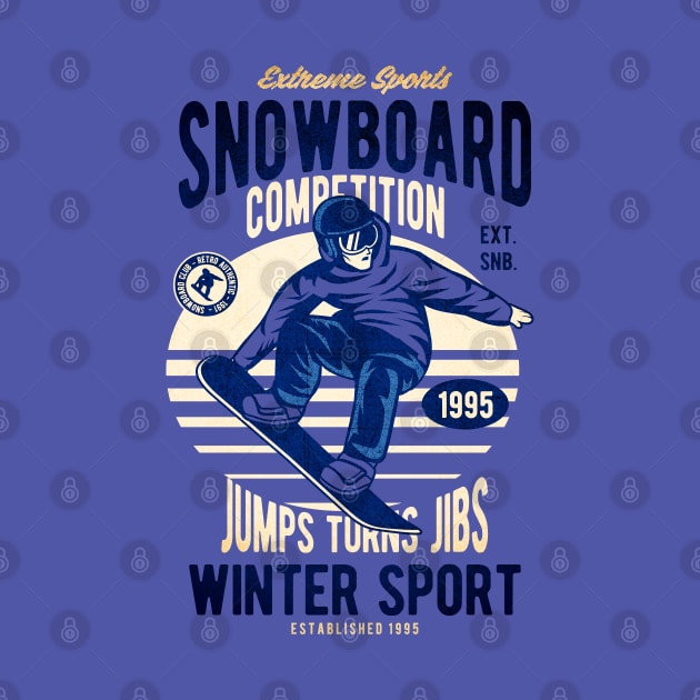 Snowboard jump by Tempe Gaul