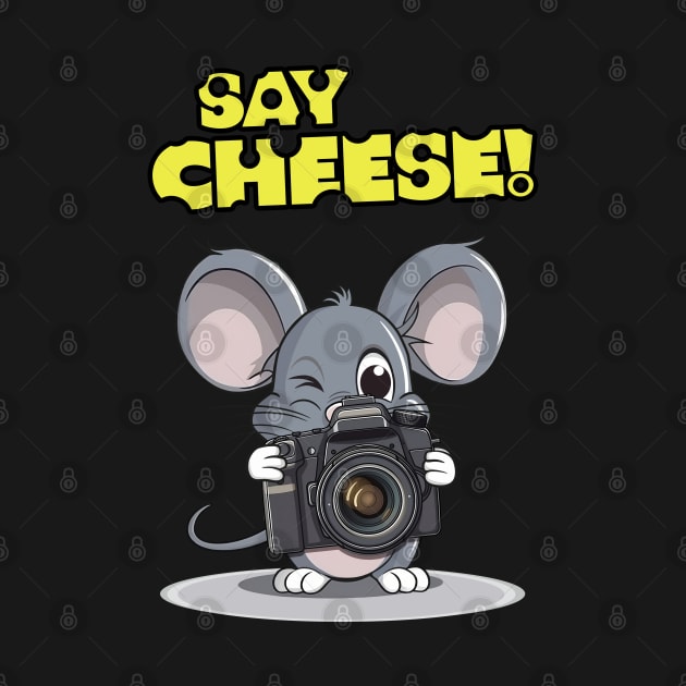 Say Cheese! – A Cute Mouse Photographer by Infinitee Shirts