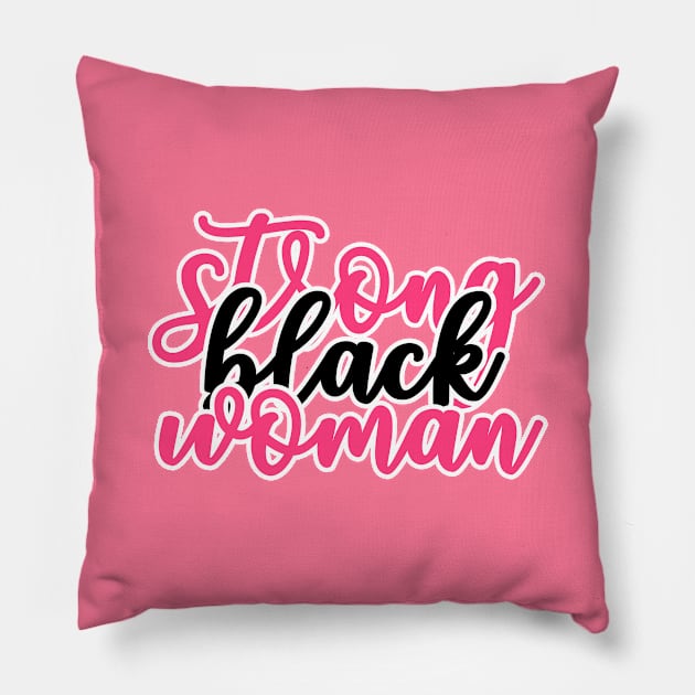 Strong black woman Pillow by DeraTobi