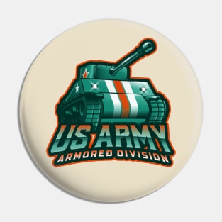 US Army Armored Division Tank Pin