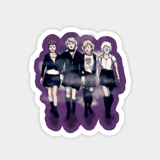 Golden Witch Girls Magnet