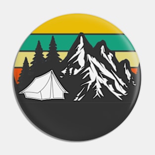 Retro Mountain Pin